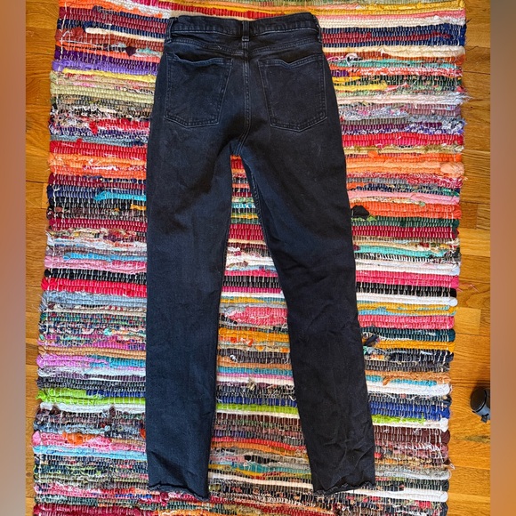 Abercrombie & Fitch The Skinny High Rise Split Hem Size 28 Black Jeans Denim - Picture 5 of 5